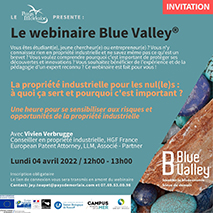 Webinaire Blue Valley® "Propriété industrielle" 