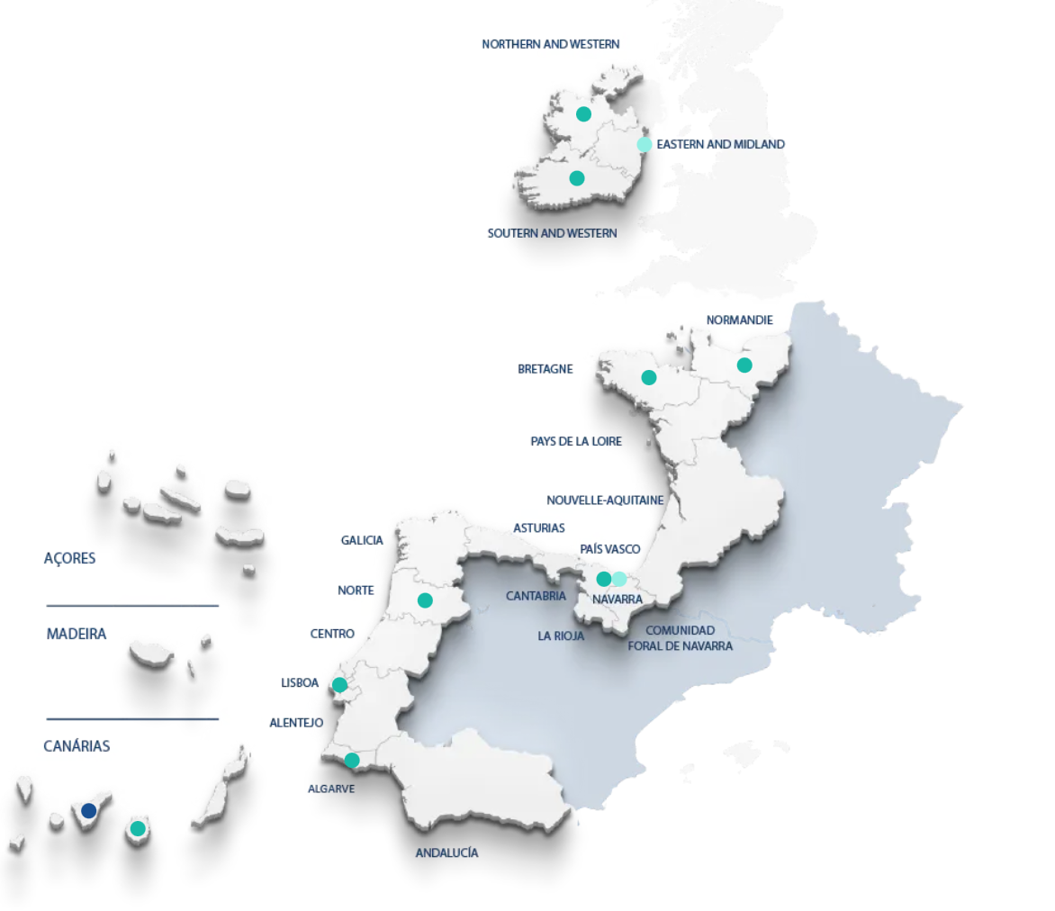 Carte du réseau Upwelling