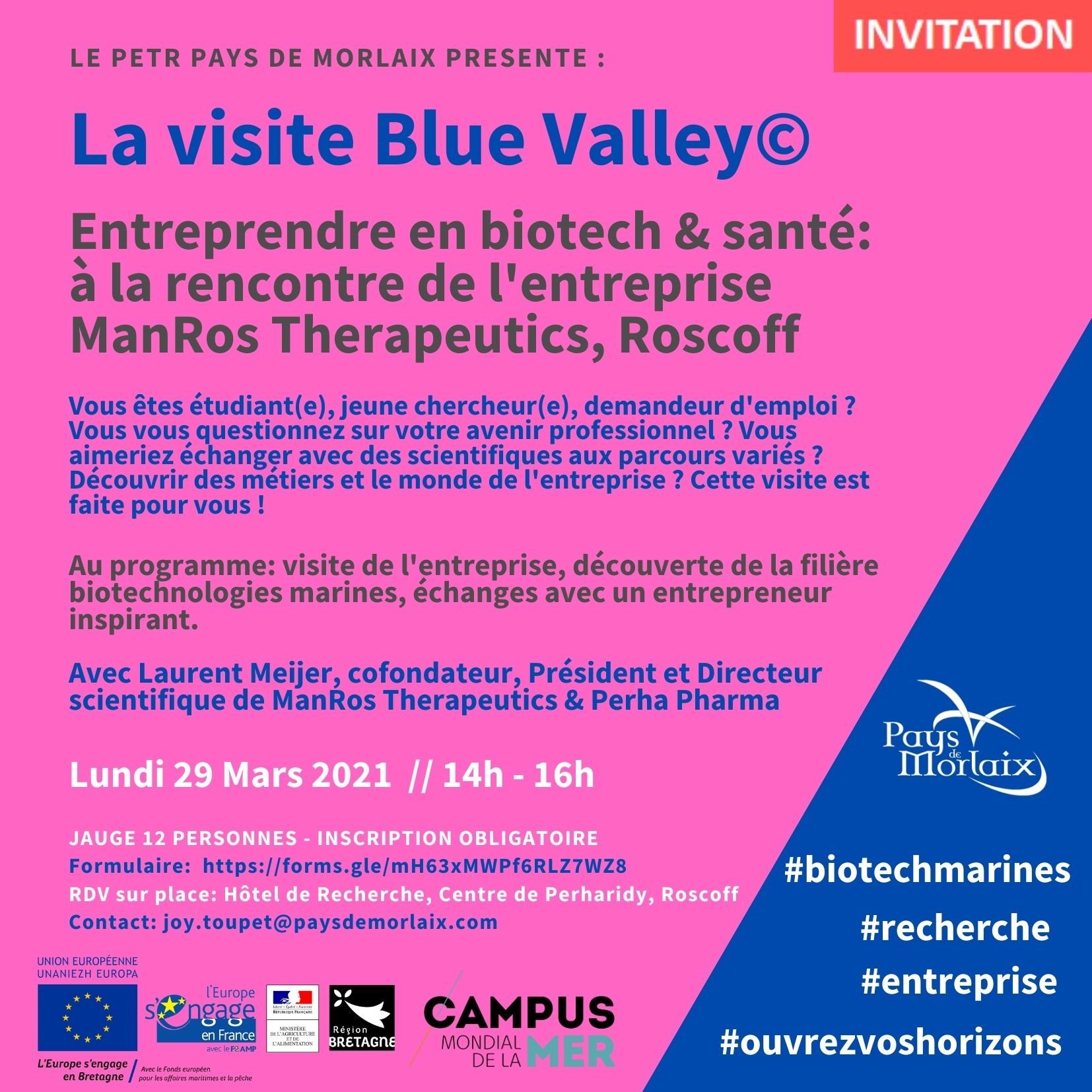 La visite Blue Valley : ManRos Therapeutics