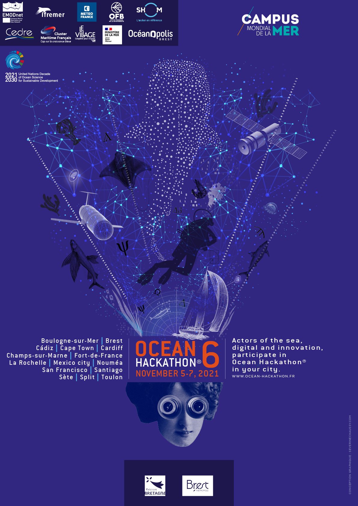 Affiche d'Ocean Hackathon® 2021