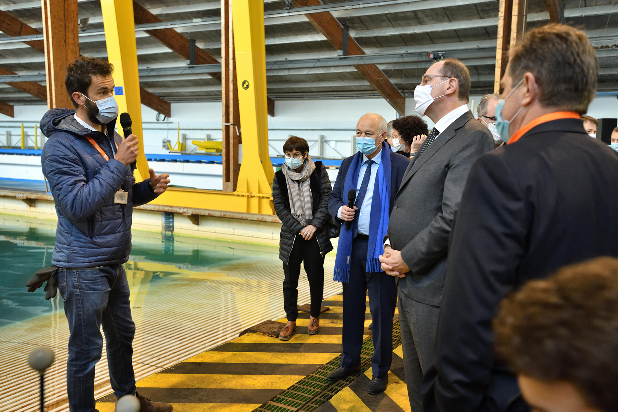  Visite de Jean Castex, Premier ministre, sur le Centre Ifremer de Bretagne. Lesbats Stephane (2021) Ifremer