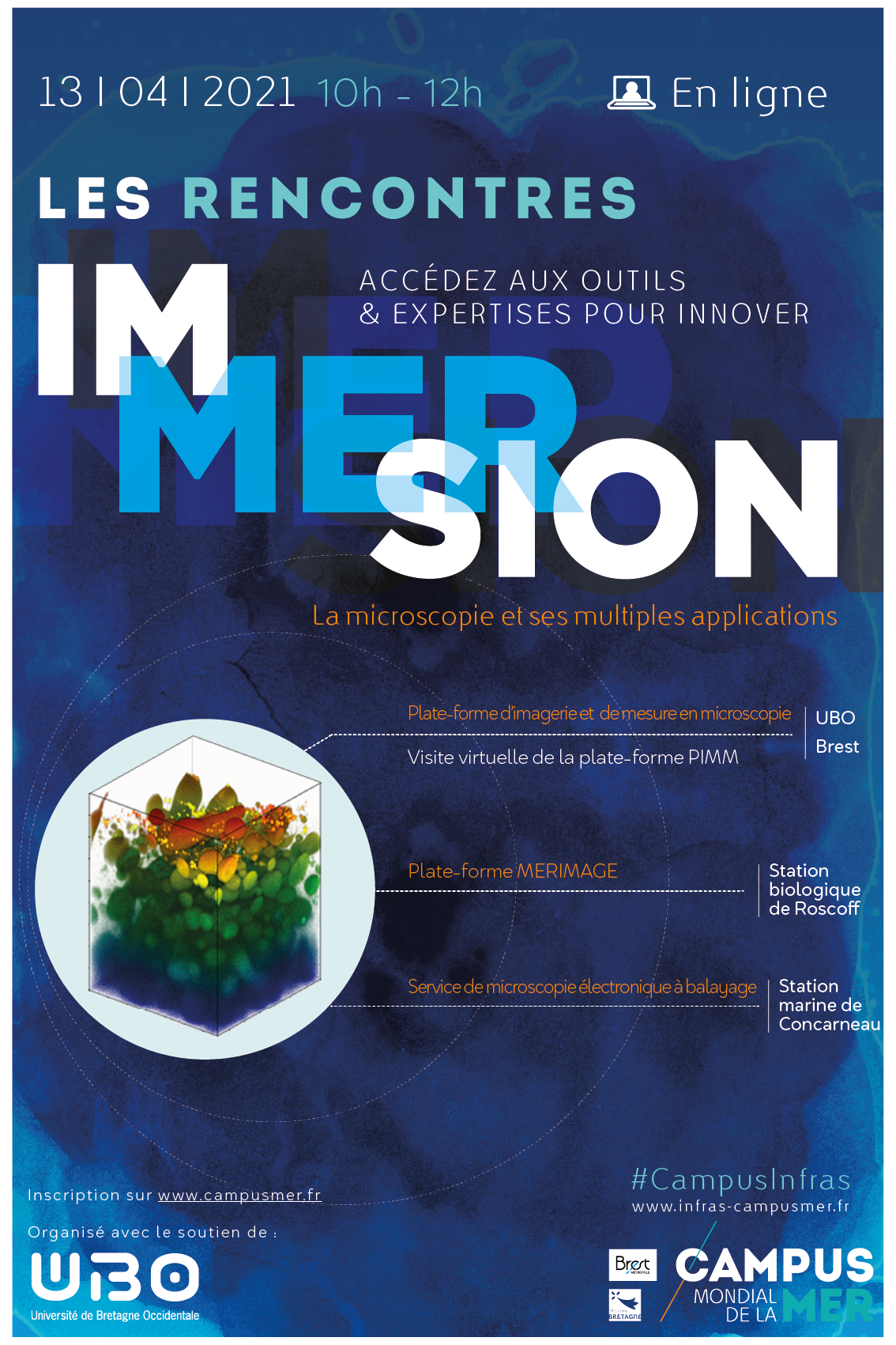 Affiche des Rencontres IMMERSION n°2 - Microscopie