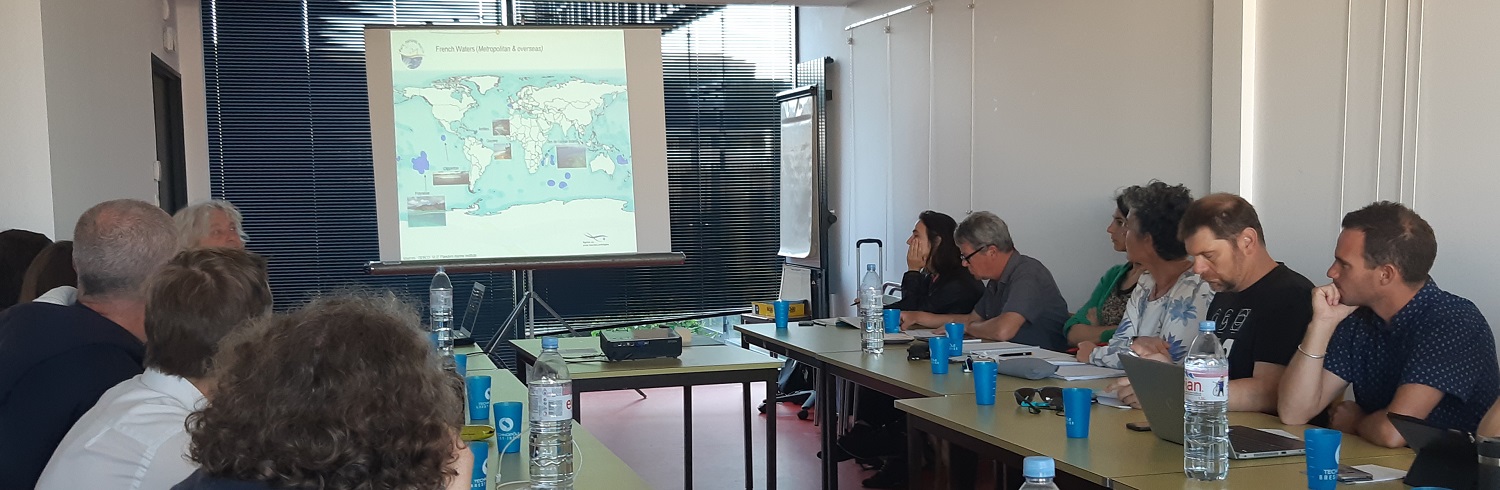 Présentation pendant la formation "Les enjeux environnementaux d'une économie bleue"