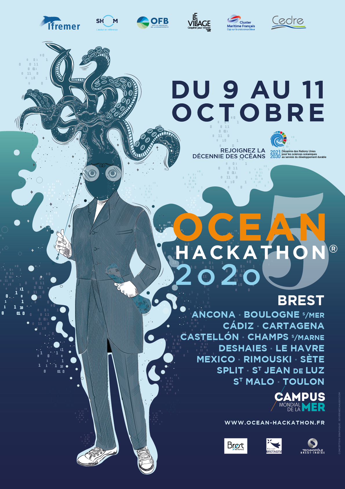 Affiche Ocean Hackathon­­® 2020