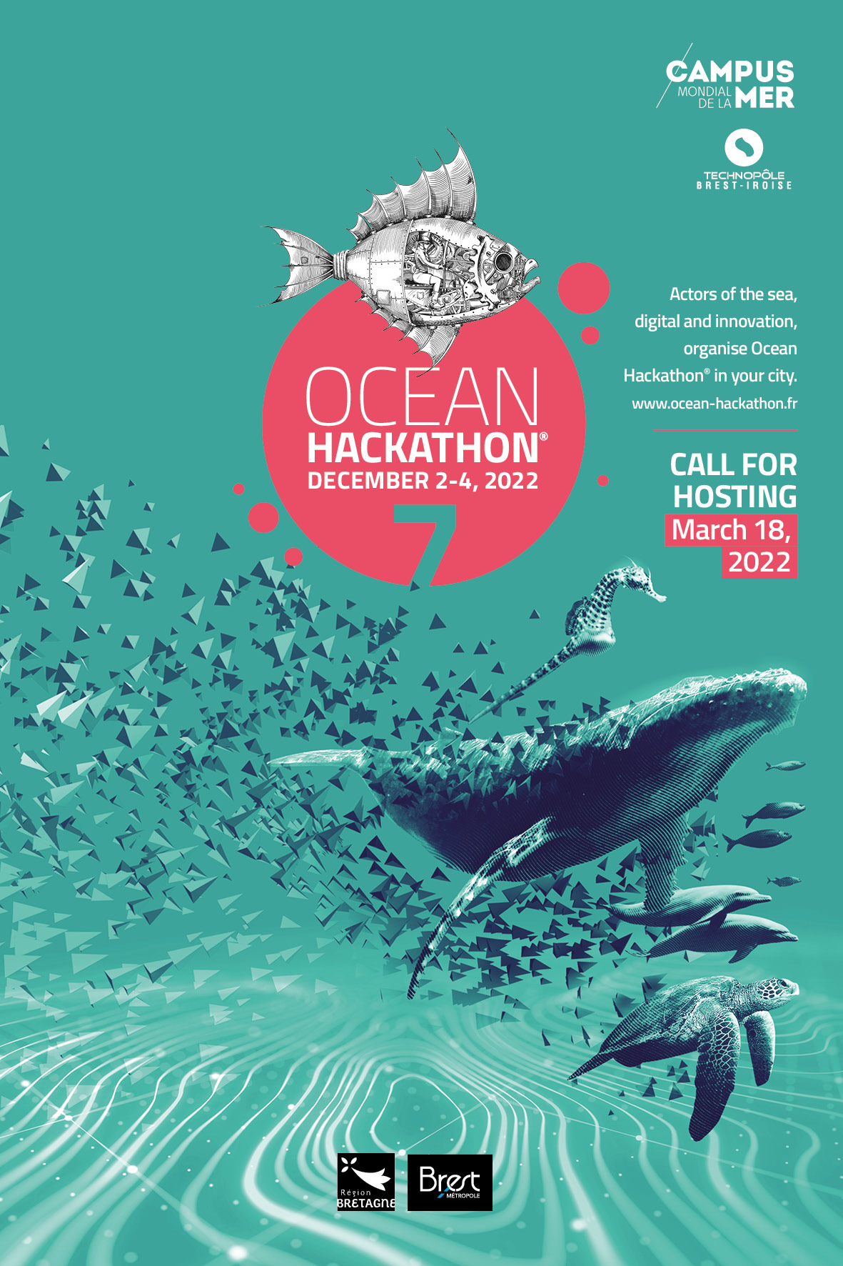 Affiche d'Ocean Hackathon® 2021