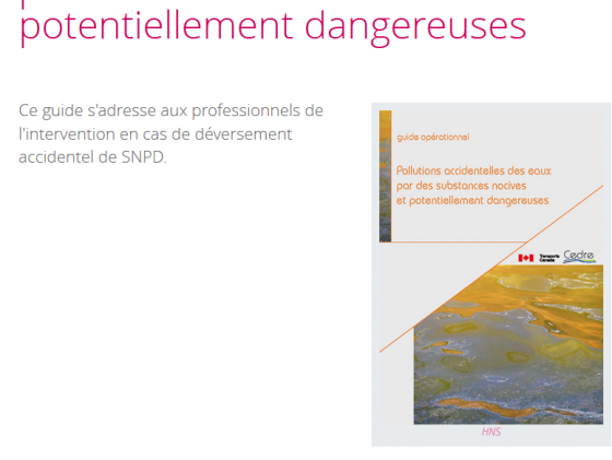 Accidental water pollution by hazardous and noxious substances