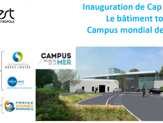 Inauguration of Cap Océan, The totem building of  Campus mondial de la mer