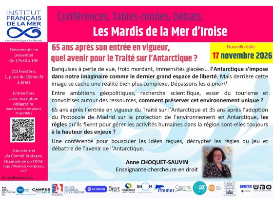 Les Mardis de la Mer d’Iroise | 65 ans après son entrée en vigueur, quel avenir pour le Traité sur l’Antarctique ?
