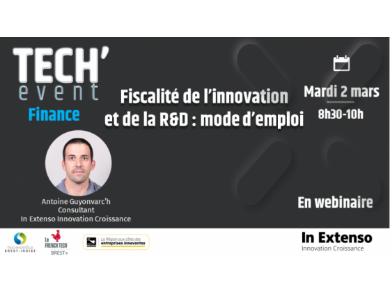 Tech'Event : fiscalité de l'innovation et de la R&D
