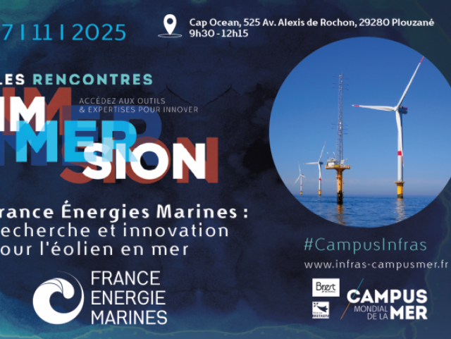 Rencontres Immersion : France Énergies Marines - recherche et innovation pour l'éolien en mer