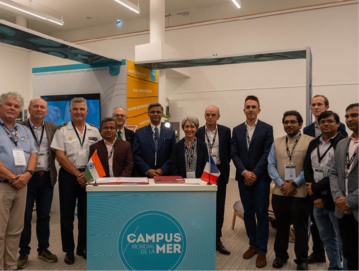 Article en anglais : La France et l’Inde renforcent leur coopération dans le domaine des sciences et technologies marines
