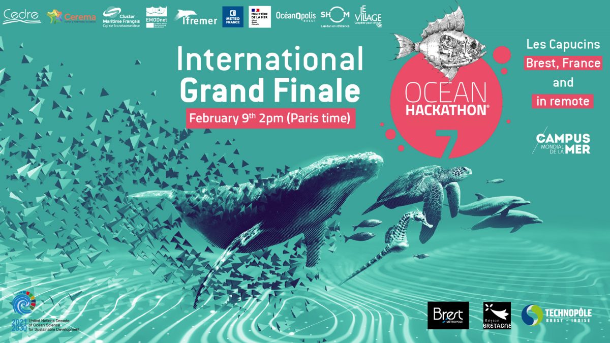 Assistez à la Grande Finale de Ocean Hackathon® #7 (9 février 2023, Les Capucins, Brest et à distance)