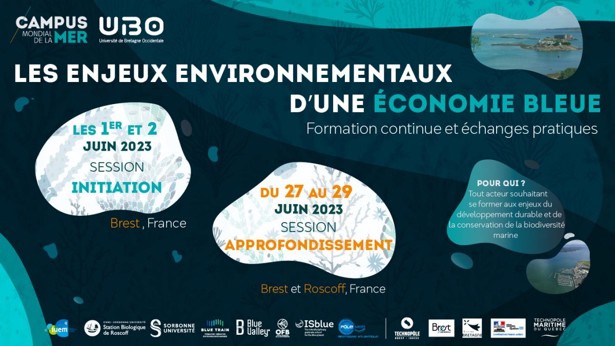 Formation "Enjeux environnementaux d'une économie bleue" : ouverture des inscriptions