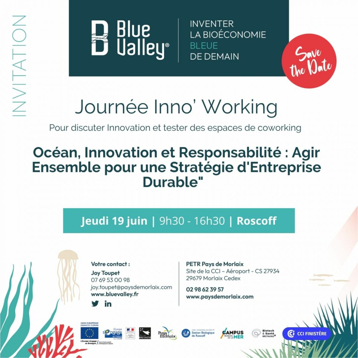 Journée Inno'Working  “Océan, Innovation et Responsabilité : Agir Ensemble pour une Stratégie d'Entreprise Durable" 