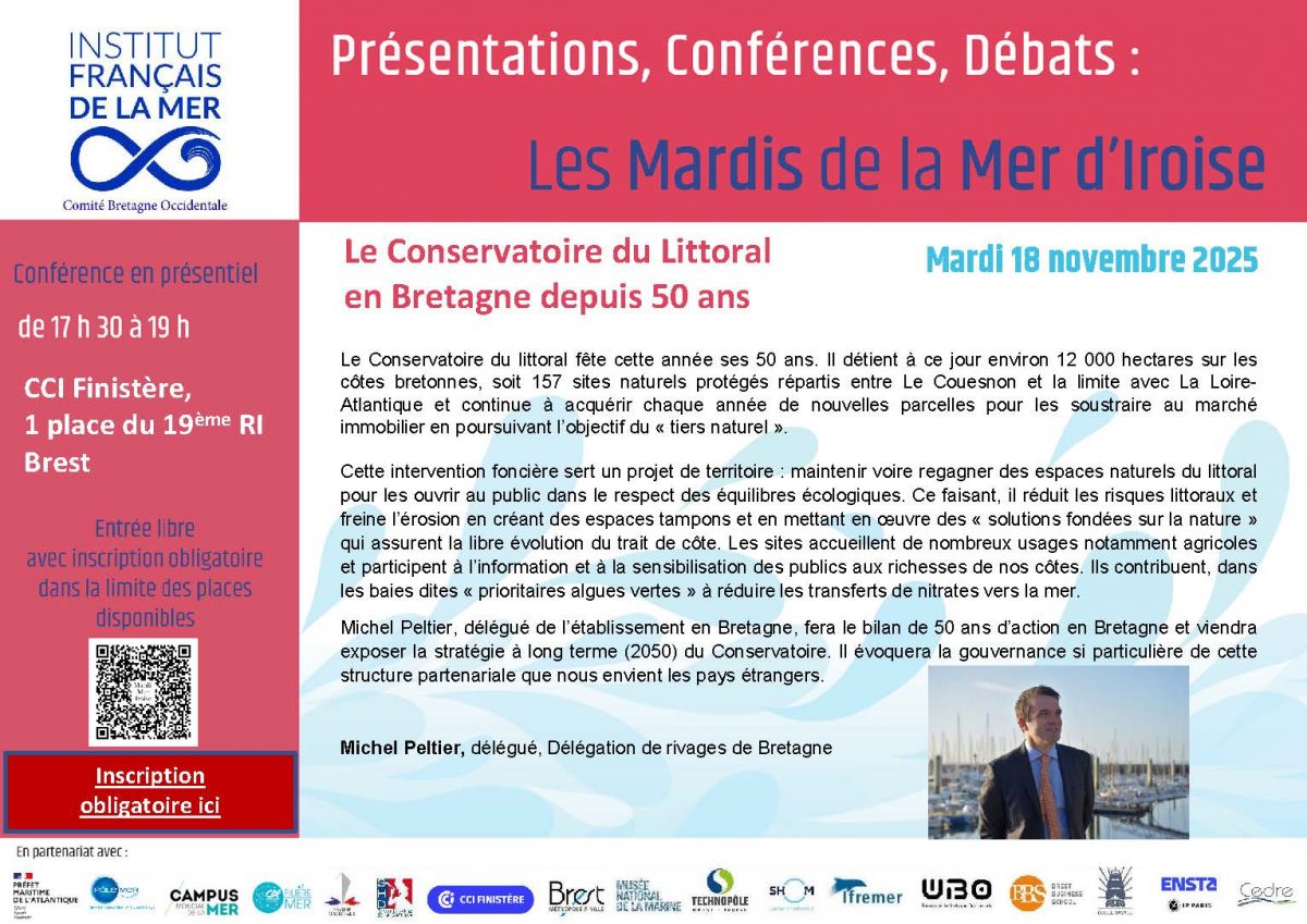 Les Mardis de la Mer d'Iroise : Le Conservatoire du Littoral en Bretagne depuis 50 ans