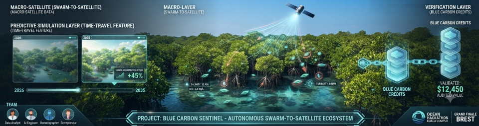 KUL06 - Blue Carbon Sentinel: Autonomous Swarm-to-Satellite Edge AI Mangrove Restoration Network